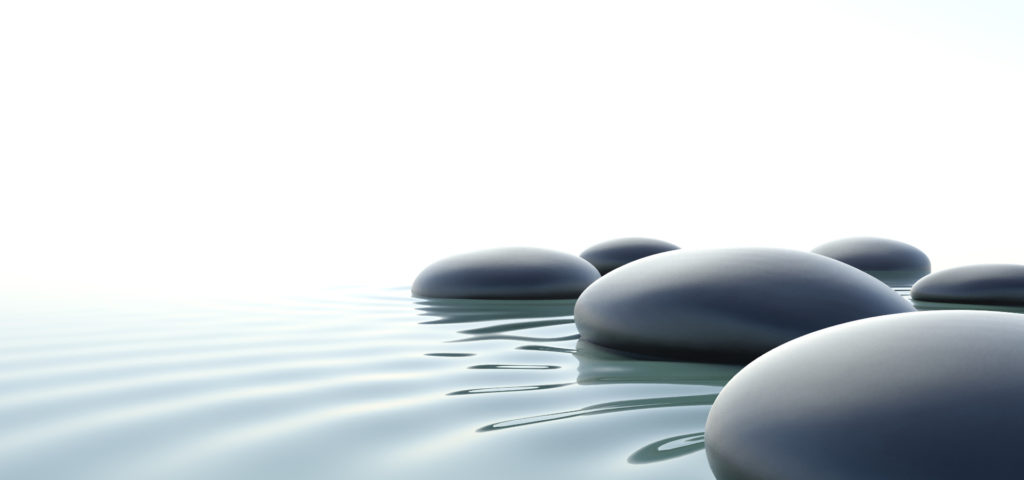 Zen stones in a zen water